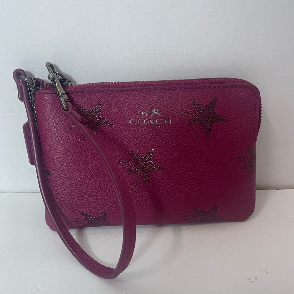 Coach F64239 star zip wristlet wallet